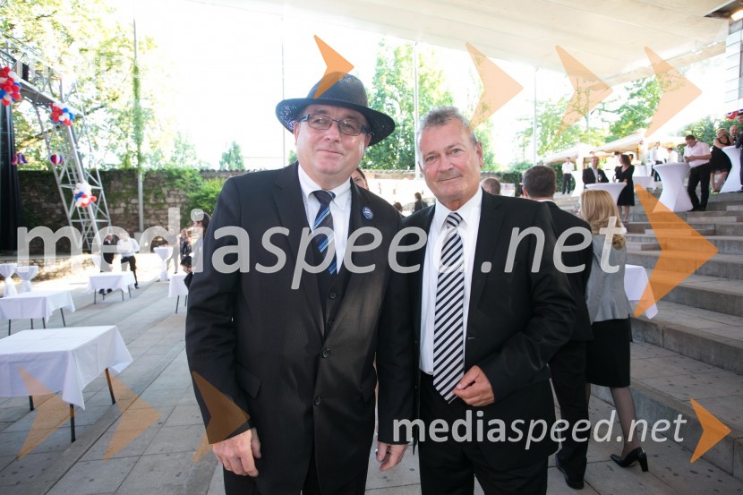 dr. Andrej Fištravec, župan, Mestna občina Maribor;  Mohor Bogataj, župan občine KranjSprejem ob ameriškem dnevu neodvisnosti