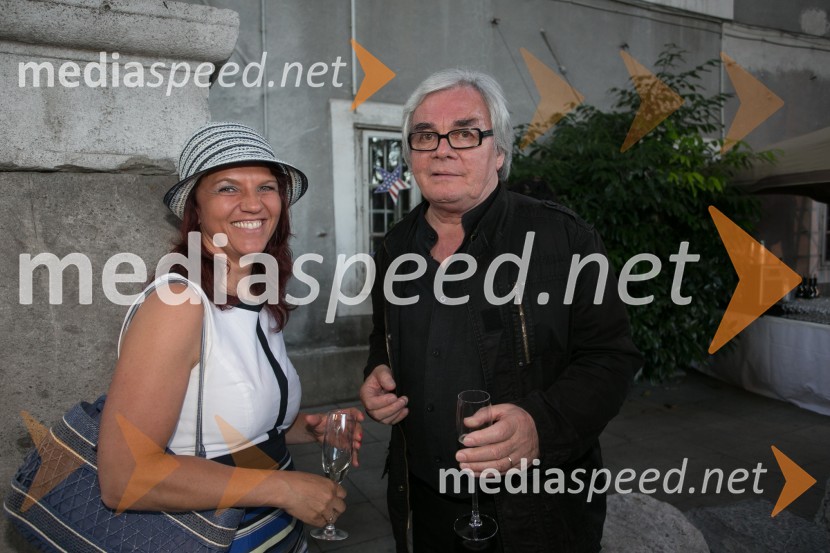 mag. Petra Stušek, v.d. direktorica, Zavod za turizem Ljubljana;  Lado  Leskovar, pevec in ambasador UnicefSprejem ob ameriškem dnevu neodvisnosti