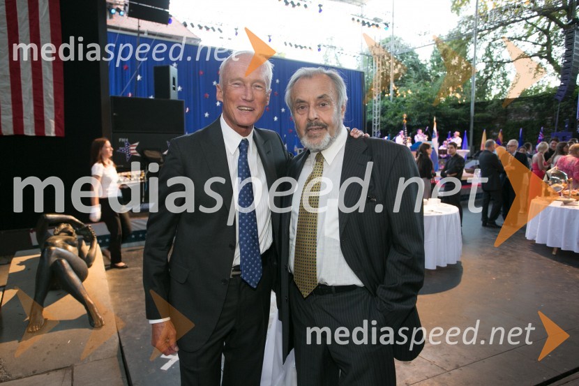  Janez  Pergar, prokurist NP Consulting; prof. dr. Ernest Petrič, ustavni sodnikSprejem ob ameriškem dnevu neodvisnosti