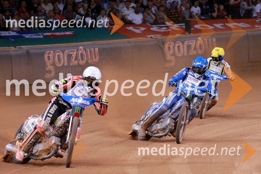  Niels-Kristian  Iversen, speedwayist (Danska);  Matej Žagar, speedwayist (Slovenija);  Nicki  Pedersen, speedwayist (Danska)Žagar nezadovoljen s šestimi točkami v Cardiffu