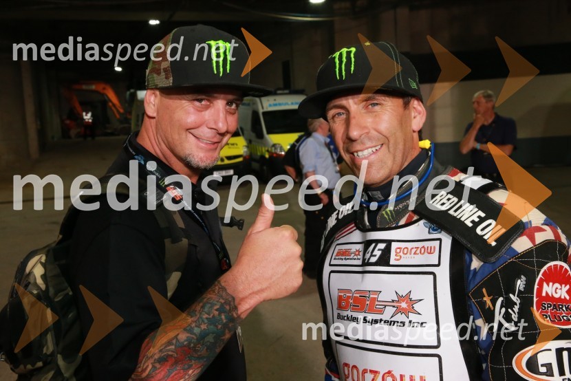  Joe Parsons, Monster Energy;  Greg  Hancock, speedwayist (ZDA)Žagar nezadovoljen s šestimi točkami v Cardiffu