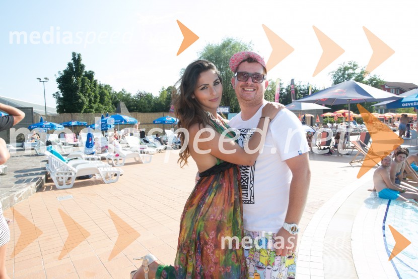  Suzana Zeković,  lastnica licence Miss Bikini;  Aleš Prestor, Klub CirkusPolfinale Miss bikini 2014