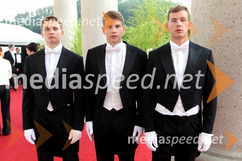  Andraž Kranjc, član protokola;  Matija Žolek;  Sašo ŽolekAnin ples 2014