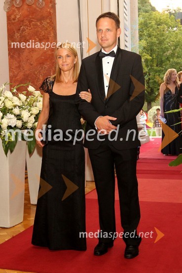  Mirjam Bolta;  Franci Bolta, direktor znamke Audi pri podjetju Porsche Slovenija d.o.o.Anin ples 2014