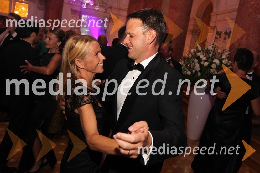  Mirjam Bolta;  Franci Bolta, direktor znamke Audi pri podjetju Porsche Slovenija d.o.o.Anin ples 2014