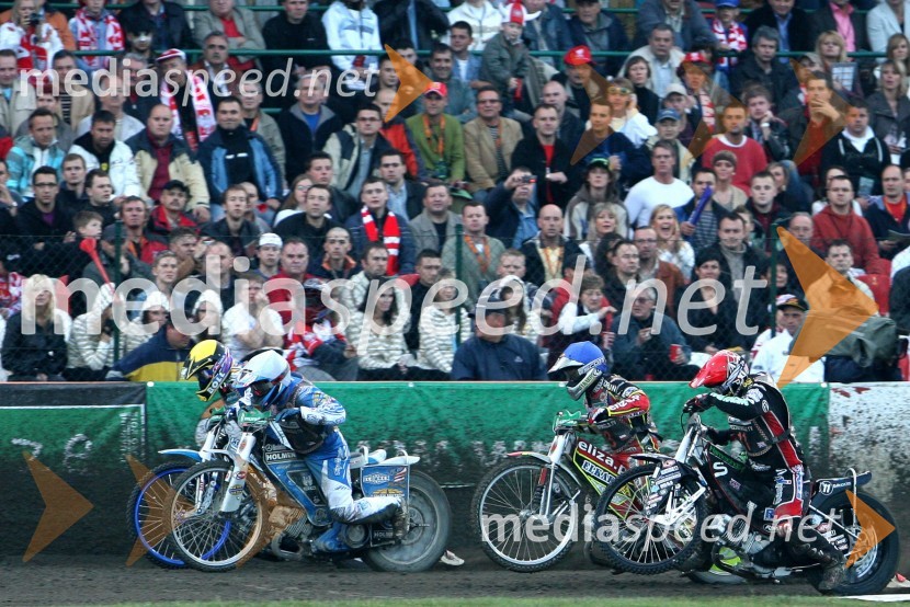 Rune Holta (Poljska), Greg Hancock (ZDA), ... in Scott Nicholls (Velika Britanija)SPEEDWAY GRAND PRIX, VN Evrope 2007, dirka