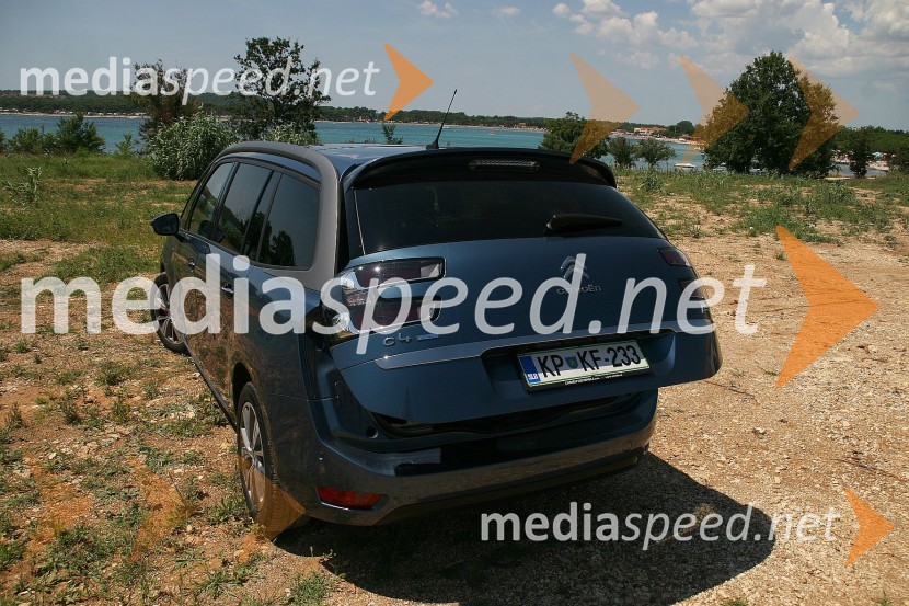Citroën Grand C4 Picasso BlueHDi Exclusive, prtljažnik se odpira in zapira elektronskoCitroën Grand C4 Picasso BlueHDi Exclusive, mediaspeed test