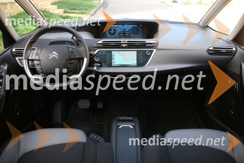 Citroën Grand C4 Picasso BlueHDi Exclusive, notranjostCitroën Grand C4 Picasso BlueHDi Exclusive, mediaspeed test