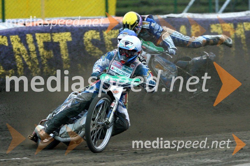 Greg Hancock (ZDA) in Rune Holta (Poljska)SPEEDWAY GRAND PRIX, VN Evrope 2007, dirka