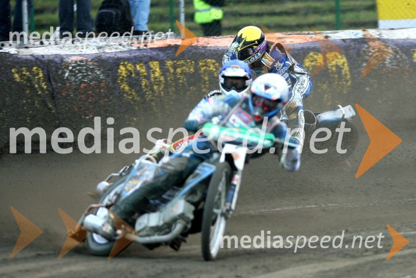 Greg Hancock (ZDA) in Rune Holta (Poljska)SPEEDWAY GRAND PRIX, VN Evrope 2007, dirka