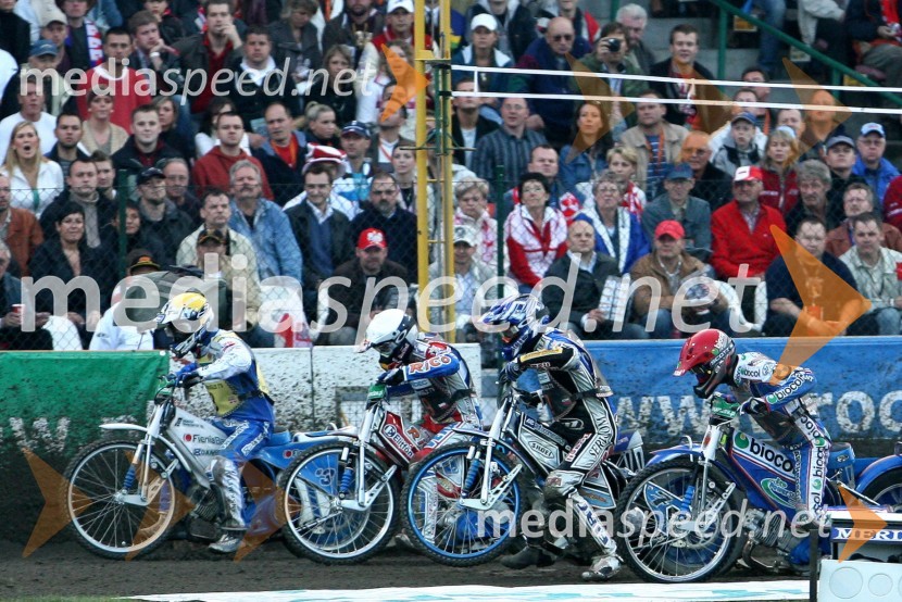 Nicki Pedersen (Danska), Greg Hancock (ZDA), Matej Žagar (Slovenija) in Tomasz Gollob (Poljska)SPEEDWAY GRAND PRIX, VN Evrope 2007, dirka