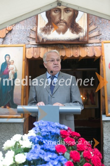  Vasja Klavora, nekdanji predsednik državnega zbora,  pobudnik postavitve spomenika slovenskim vojakom v Doberdobu, osebnost Primorske 2016Spominska svečanost ob Ruski kapelici