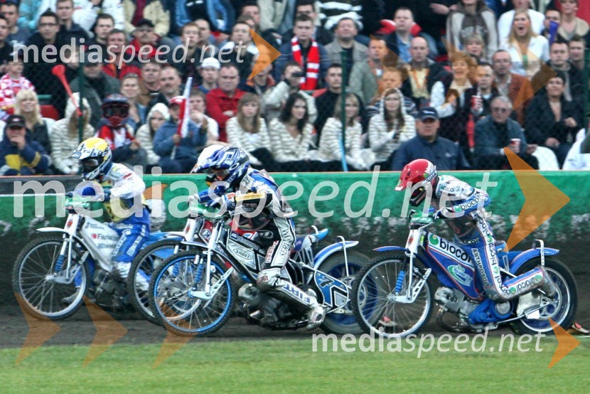 Nicki Pedersen (Danska), Greg Hancock (ZDA), Matej Žagar (Slovenija) in Tomasz Gollob (Poljska)SPEEDWAY GRAND PRIX, VN Evrope 2007, dirka
