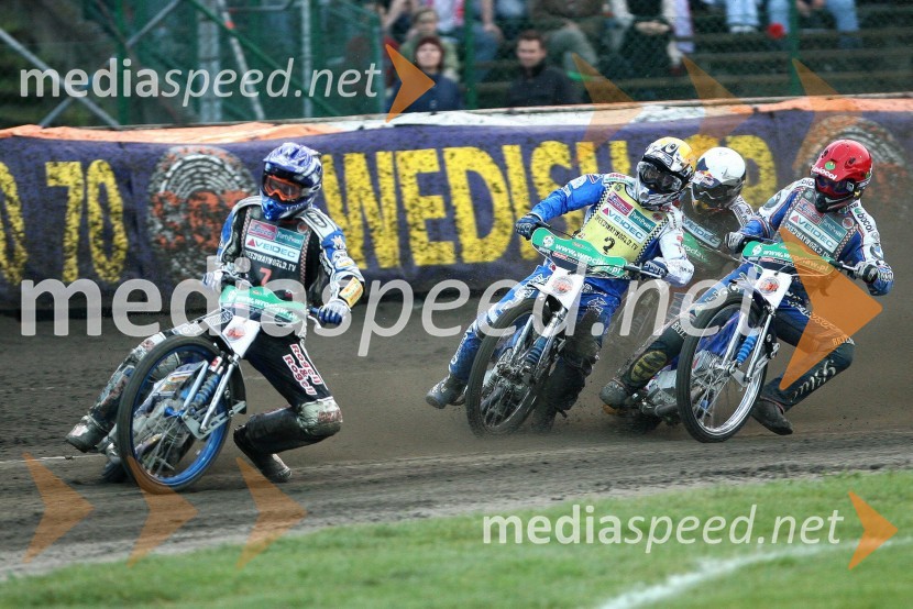 Matej Žagar (Slovenija), Nicki Pedersen (Danska), Greg Hancock (ZDA) in Tomasz Gollob (Poljska)SPEEDWAY GRAND PRIX, VN Evrope 2007, dirka