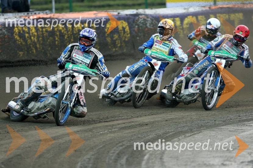 Matej Žagar (Slovenija), Nicki Pedersen (Danska), Greg Hancock (ZDA) in Tomasz Gollob (Poljska)SPEEDWAY GRAND PRIX, VN Evrope 2007, dirka