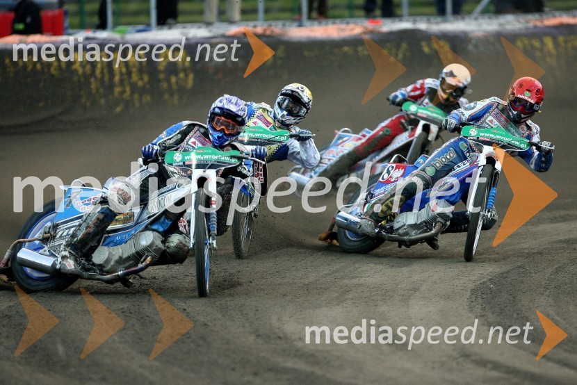 Matej Žagar (Slovenija), Nicki Pedersen (Danska), Tomasz Gollob (Poljska) in Greg Hancock (ZDA)SPEEDWAY GRAND PRIX, VN Evrope 2007, dirka