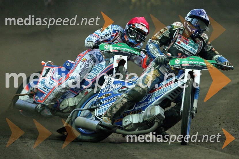 Sebastian Ulamek (Poljska) in Jason Crump (Avstralija)SPEEDWAY GRAND PRIX, VN Evrope 2007, dirka