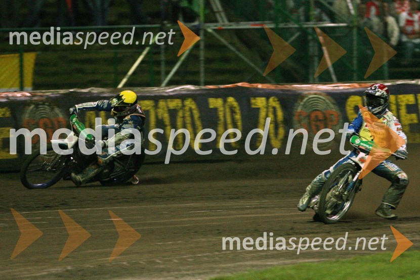Rune Holta (Poljska) in Nicki Pedersen (Danska)SPEEDWAY GRAND PRIX, VN Evrope 2007, dirka