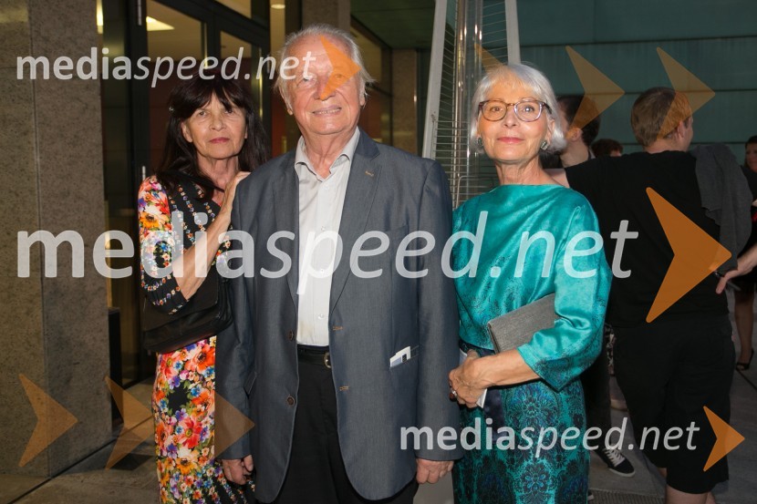  Danila Lebič;  Lojze  Lebič, skladatelj;  Ivanka Mulec Ploj, predsednica Glasbene matice LjubljanaSimfonični koncert z Mednarodnim orkestrom Ljubljana