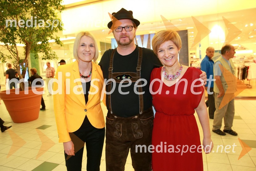 mag. Nataša Žnuderl Haložan, asistentka za marketing in office Europark;  Jurij  Zrnec, igralec;  Petra Romih, vodja marketinga EuroparkEuropark praznuje 14. rojstni dan