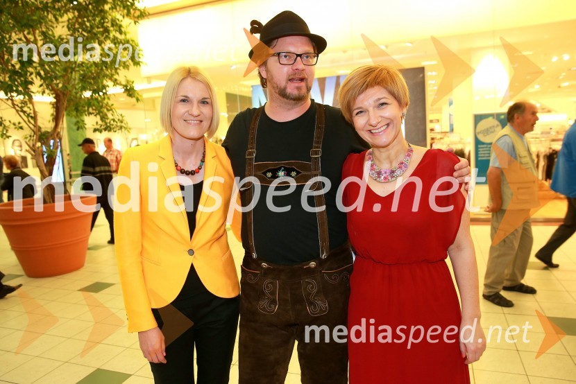 mag. Nataša Žnuderl Haložan, asistentka za marketing in office Europark;  Jurij  Zrnec, igralec;  Petra Romih, vodja marketinga EuroparkEuropark praznuje 14. rojstni dan