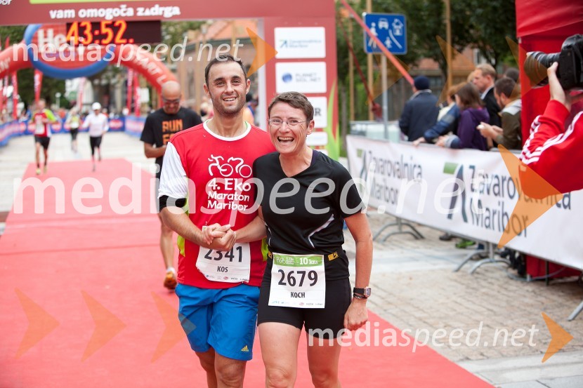  Aljaž Kos, tekač (2341);  Beate Koch, tekačica (2679)5. Eko maraton Maribor