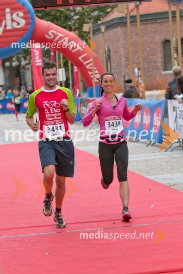  Rok Breznik, tekač (3431);  Tanja Koban, tekačica (3430)5. Eko maraton Maribor