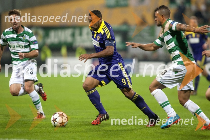  Adrien Silva, nogometaš, Sporting FC;  Marcos  Tavares, nogometaš, NK Maribor;  Maurício Dos Santos Nascimento - Maurício, nogometaš, Sporting FCNK Maribor : Sporting FC, prva tekma Lige prvakov