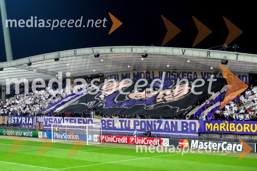 Koreografija ViolNK Maribor : Sporting FC, prva tekma Lige prvakov