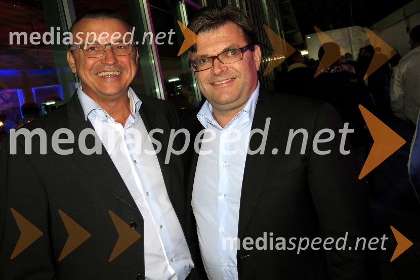  Srečko Judar, predsednik uprave podjetja Hidrotehnik d.d.;  Dari Južna,  lastnik podjetja LiscaNK Maribor : Sporting FC, prva tekma Lige prvakov