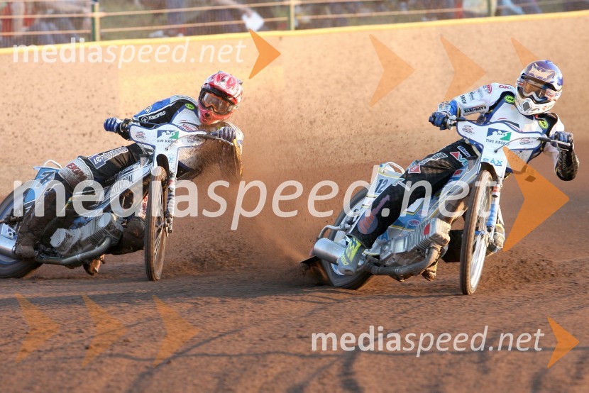 Matej Žagar (Slovenija) in Bjarne Pedersen (Danska)SPEEDWAY SUPER POKAL SAX 2007
