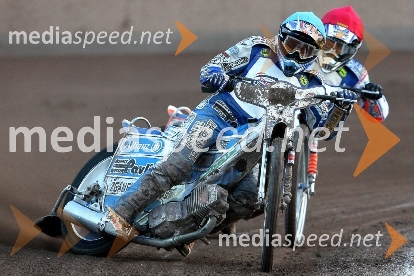 Jurica Pavlic (Hrvaška) in Jason Crump (Avstralija)SPEEDWAY SUPER POKAL SAX 2007