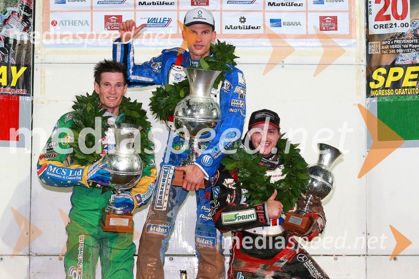  Jason Doyle, speedwayist (Avstralija);  Matej Žagar, speedwayist (Slovenija);  Chris Harris, speedwayist (Velika Britanija)Žagar zmagovalec GP Challenge dirke