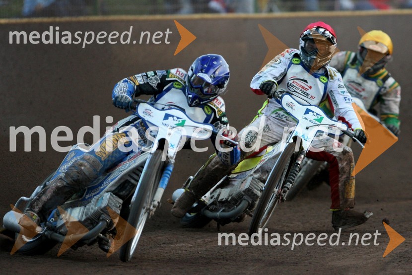 Sebastian Ulamek (Poljska),  Charlie Gjedde (Danska) in Joonas Kylmakörpi (Finska)SPEEDWAY SUPER POKAL SAX 2007