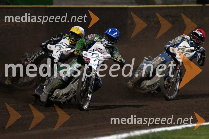 Lee Richardson (Velika Britanija), Jesper B. Jensen (Danska) in Jurica Pavlic (Hrvaška)SPEEDWAY SUPER POKAL SAX 2007