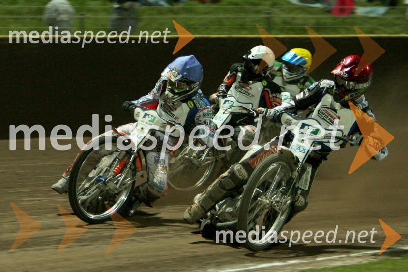Jason Crump (Avstralija), Grzegorz Walasek (Poljska), Matej Ferjan (Slovenija) in Jesper B.Jensen (Danska)SPEEDWAY SUPER POKAL SAX 2007