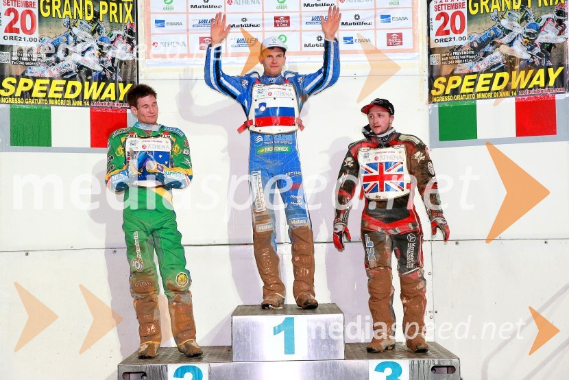  Jason Doyle, speedwayist (Avstralija);  Matej Žagar, speedwayist (Slovenija);  Chris Harris, speedwayist (Velika Britanija)Žagar zmagovalec GP Challenge dirke
