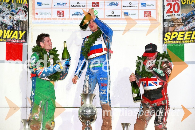  Jason Doyle, speedwayist (Avstralija);  Matej Žagar, speedwayist (Slovenija);  Chris Harris, speedwayist (Velika Britanija)Žagar zmagovalec GP Challenge dirke