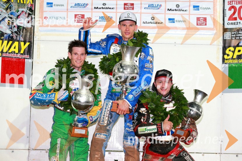  Jason Doyle, speedwayist (Avstralija);  Matej Žagar, speedwayist (Slovenija);  Chris Harris, speedwayist (Velika Britanija)Žagar zmagovalec GP Challenge dirke