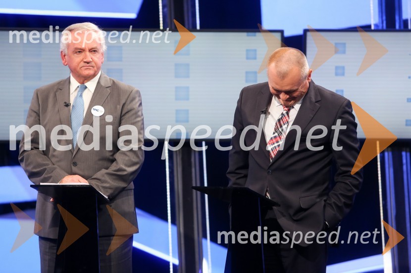  Anton Kranjc,  kandidat za župana MOM;  Franc  Kangler, nekdanji župan Mestne občine Maribor, kandidat za župana MOMPredvolilno soočenje županskih kandidatov na POP TV