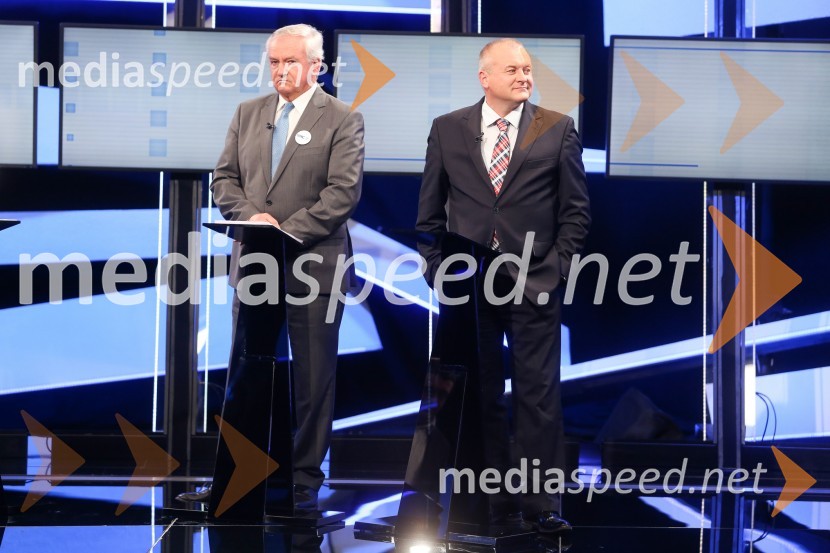  Anton Kranjc,  kandidat za župana MOM;  Franc  Kangler, nekdanji župan Mestne občine Maribor, kandidat za župana MOMPredvolilno soočenje županskih kandidatov na POP TV