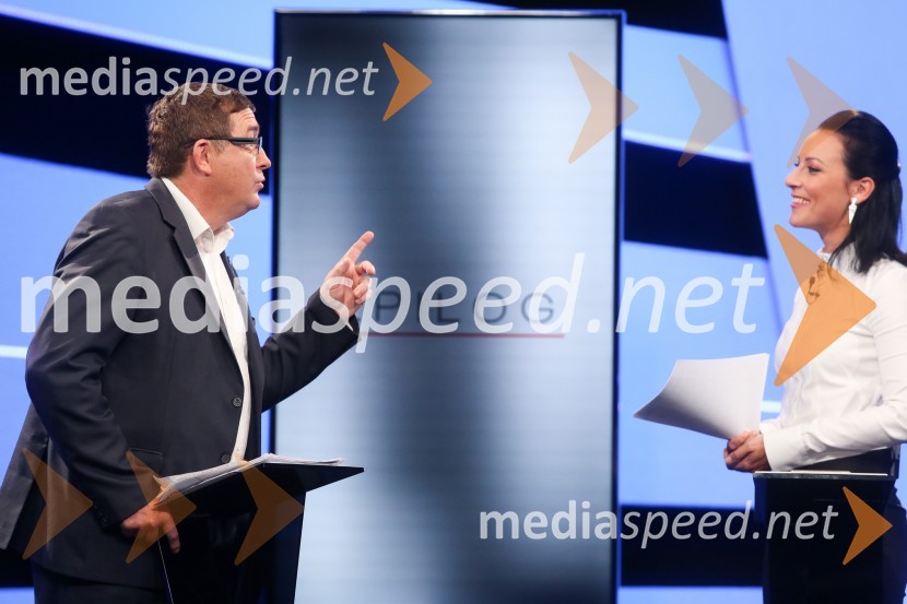 dr. Andrej Fištravec, župan, Mestna občina Maribor;  Maja Sodja, tv voditeljicaPredvolilno soočenje županskih kandidatov na POP TV