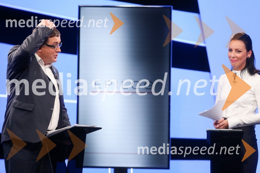 dr. Andrej Fištravec, župan, Mestna občina Maribor;  Maja Sodja, tv voditeljicaPredvolilno soočenje županskih kandidatov na POP TV