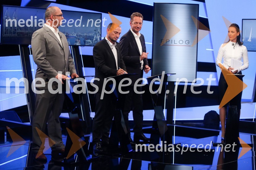  Sebastjan Jeretič, kandidat za piranskega župana;  Gašpar Gašpar  Mišič, bivši predsednik uprave Luka Koper;  Boris Popovič, župan Kopra;  Maja Sodja, tv voditeljicaPredvolilno soočenje županskih kandidatov na POP TV