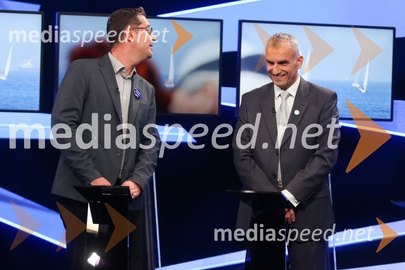  Aleš Bržan, kandidat za župana MOK;  Gregor Strmčnik, kandidat za župana AnkaranaPredvolilno soočenje županskih kandidatov na POP TV