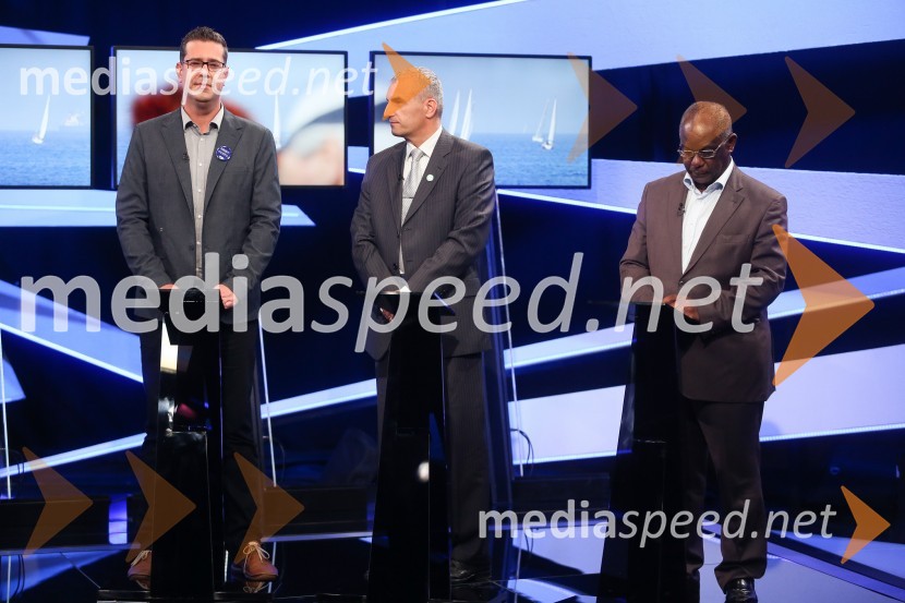  Aleš Bržan, kandidat za župana MOK;  Gregor Strmčnik, kandidat za župana Ankarana;  Peter Bossman, župan, občina PiranPredvolilno soočenje županskih kandidatov na POP TV