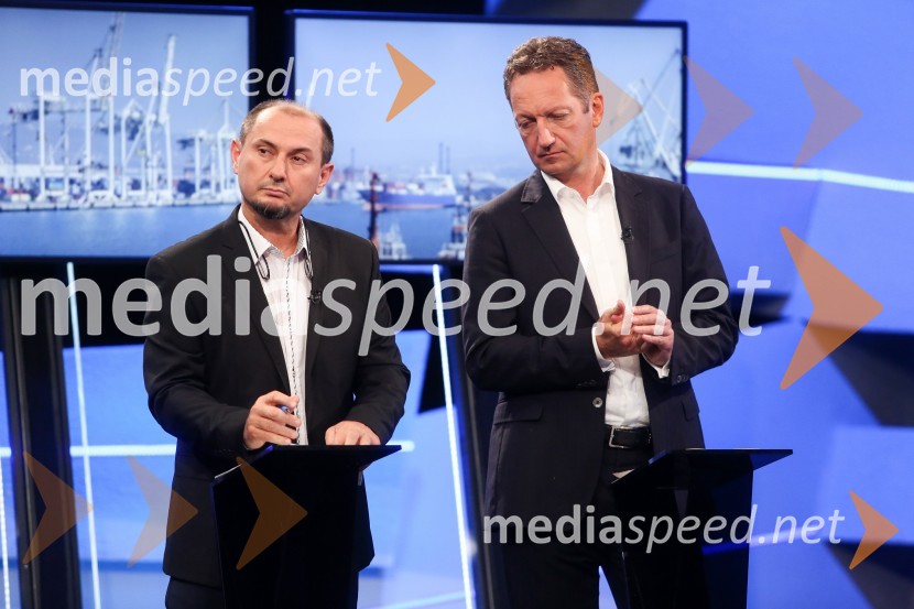  Gašpar Gašpar  Mišič, bivši predsednik uprave Luka Koper;  Boris Popovič, župan KopraPredvolilno soočenje županskih kandidatov na POP TV