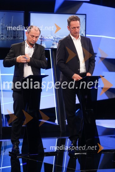  Gašpar Gašpar  Mišič, bivši predsednik uprave Luka Koper;  Boris Popovič, župan KopraPredvolilno soočenje županskih kandidatov na POP TV