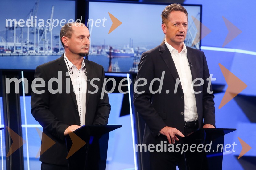  Gašpar Gašpar  Mišič, bivši predsednik uprave Luka Koper;  Boris Popovič, župan KopraPredvolilno soočenje županskih kandidatov na POP TV