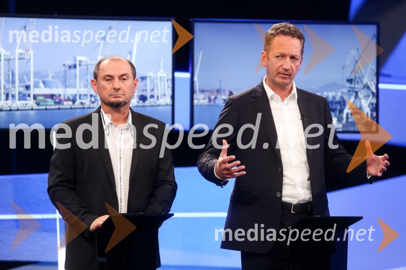  Gašpar Gašpar  Mišič, bivši predsednik uprave Luka Koper;  Boris Popovič, župan KopraPredvolilno soočenje županskih kandidatov na POP TV